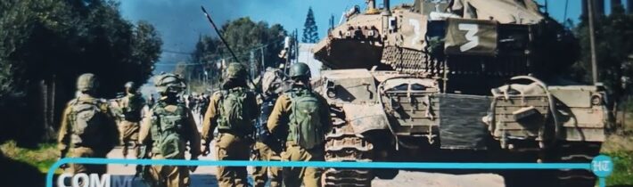 Izraelské tanky Merkava polykaly prach v době zuřící bitvy brigád Al-Qassam s Izraelci v Chán Júnis.