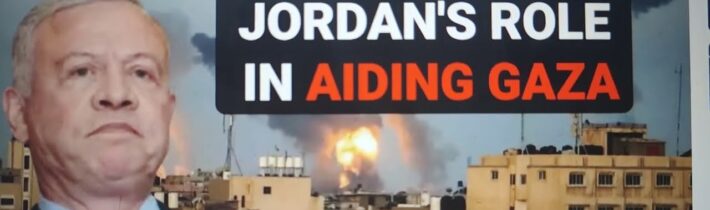 Hlava arabského státu – jordánský král – vstoupila do vzdušného prostoru pásma Gazy při shazování…