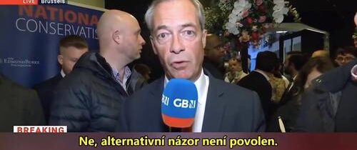 VIDEO: Nigel Farage vylíčil fašizaci Bruselu, kde starosta nařídil rozpustit konferenci konzervativců: „Alternativní názor není povolen. Tahle aktualizovaná forma komunizmu ukazuje, jak nebezpečný je globalizmus a důvod, proč musíme