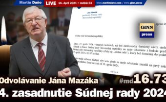 Live: 4 zasadnutie Súdnej rady – Odvolávanie Jána Mazáka #spy #stb #md16x73