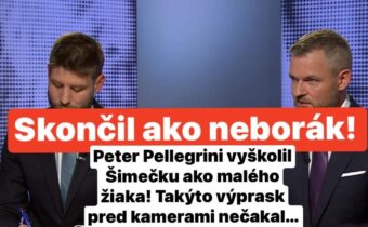 Šéf Progresívcov je na smiech celému Slovensku! Pellegrini vyškolil Šimečku ako malého žiaka..