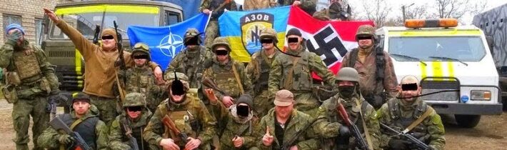 Ukrajinský pluk Azov v Prahe