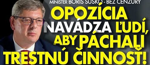 Minister Susko: Nie Červenému krížu – to Šimečkovcom tiekli státisíce z dotačnej schémy!