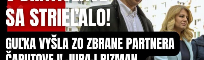 Mimoriadne! V Bratislave sa strieľalo! Priateľ Čaputovej Rizman skončil v rukách polície…