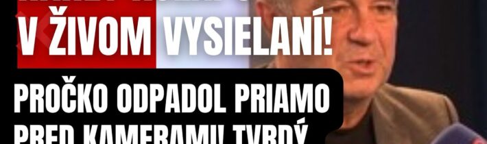 Náhly kolaps v živom vysielaní! Pročko odpadol priamo pred kamerami! Tvrdý pád na zem šokoval diváko