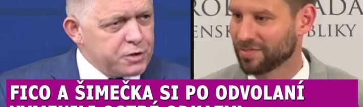 Fico reaguje na odvolanie Šimečku, ten mu odpovedal a Glück mu dal KO