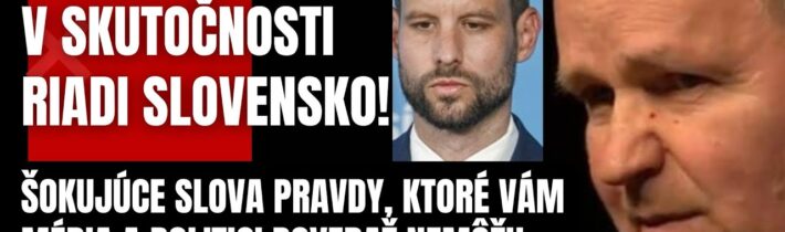 Poviem vám kto v skutočnosti riadi Slovensko! Profesor Stanek povedal to, čo je ZAKÁZANÉ…