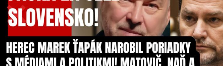 Facka za celé Slovensko! Herec Marek Ťapak narobil poriadok s Matovičom! Teraz ma dobre počúvaj