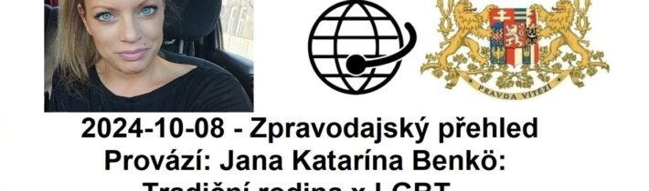 2024-10-08 – Zpravodajský přehled. Provází: Jana Katarína Benkö: