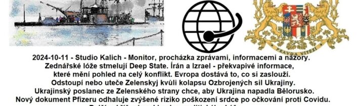 2024-10-11 – Studio Kalich – Monitor, procházka zprávami, informacemi a názory