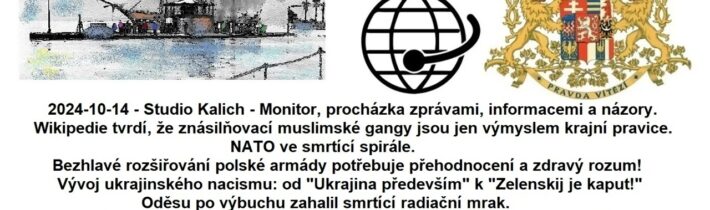 2024-10-14 – Studio Kalich – Monitor, procházka zprávami, informacemi a názory