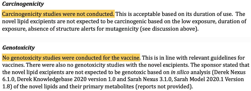 testování karcinogenity nebo genotoxicity