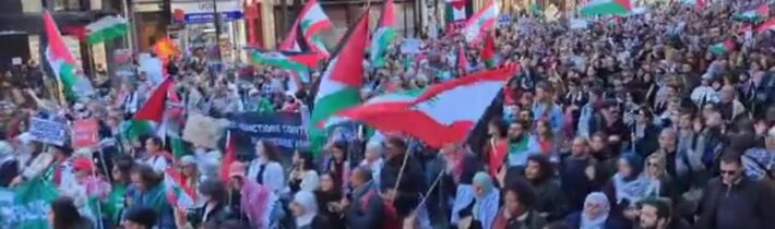 ❗️🇫🇷🇵🇸🇱🇧 Velké protesty v Paříži za svobodu Libanonu a Palestinců..!