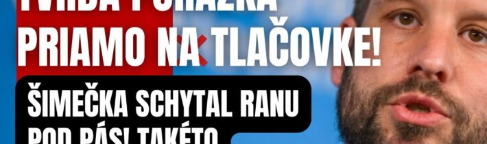 Tvrdá porážka na priamo tlačovke! Celé slovensko smúti! Šimečka schytal ranu pod pás! Takéto