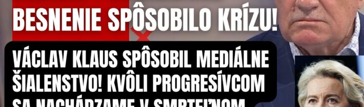 Prefackal drzých Progresívcov! Václav Klaus rozpútal PEKLO pred kamerami! Kvôli progresívcom sme v