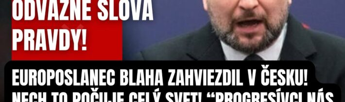 Šokujúce a odvážne slova pravdy! Takto Blaha zahviezdil v Česku! Takýto potlesk nečakal…