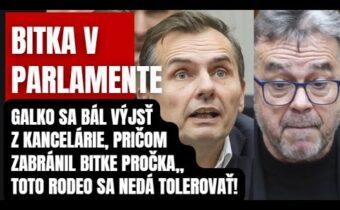 Skutočná BITKA v parlamente! Pročko sa začal biť s poslancom, Galko zakročil veľmi tvrdo!