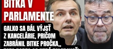 Skutočná BITKA v parlamente! Pročko sa začal biť s poslancom, Galko zakročil veľmi tvrdo!