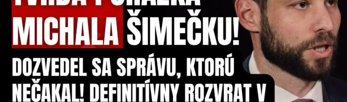 Definitívny rozvrat a KONIEC Progresívneho Slovenska?! Šimečku zasiahla šokujúca správa…