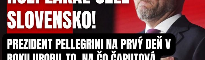 Rozplakal celé Slovensko! Prezident Pellegrini urobil to, na čo Čaputová a Kiska zabudli! Prvý deň v