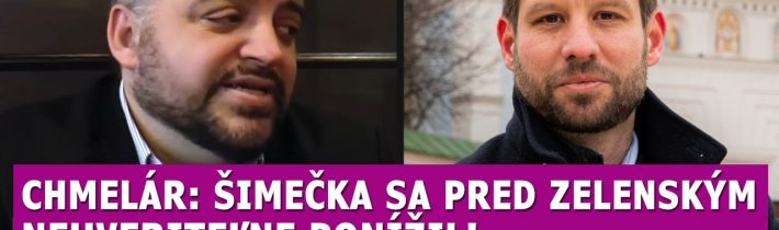 Chmelár: Šimečka si vystrúhal hanbu ako nikdy