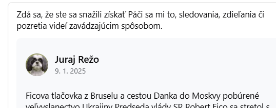 Váš príspevok sme odstránili