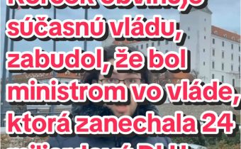 @eduard.zember Korčok obviňuje súčasnú vládu, ale zabúda, že bol ministrom vo vl… Eduard Žember