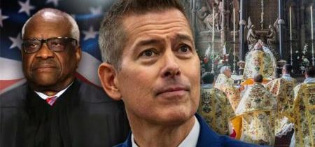 Sudca Clarence Thomas radí Seanovi Duffymu po zložení prísahy: "Choďte denne na omšu a modlite sa