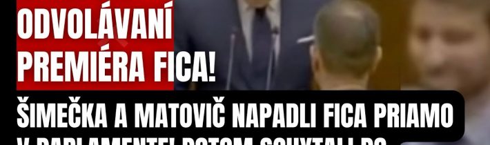 Bitka pri odvolávaní! Šimečka a Matovič napadli Fica priamo v parlamente! Potom schytali po papuli..