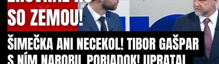 Vypol mu poistky! Tibor Gašpar vo vysielaní upratal Šimečku ako sopľavého chlapca! Toto je hanba…