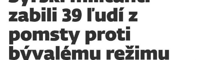 SMEčko nás práve všetkých upokojilo, že militanti, ktorí v Sýrii z pomsty zabíj…