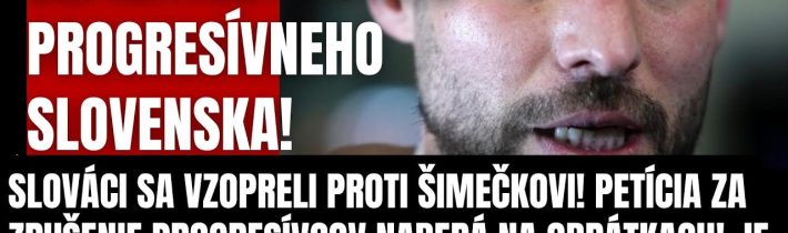 Definitívny KONIEC Progresívneho Slovenska!? Slováci sa vzopreli proti Progresívcom! Petícia naberá