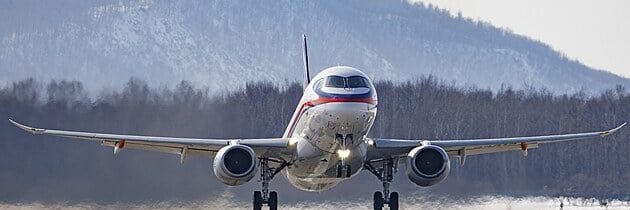 První zkušební let ruského Superjetu plně domácí výroby (VIDEO)