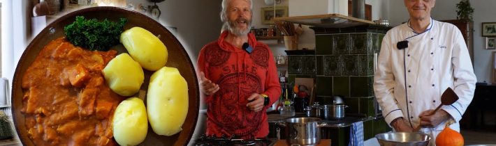 Potravinová soběstačnost – Fazolový guláš s dýní Hokaido a první díl Prudce jedlého vaření s Rosťou!