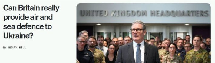 Britský premiér Keir Starmer márne sľúbil Kyjevskej leteckej a námornej podpore …