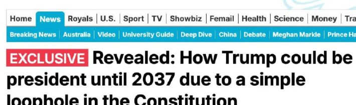 Donald Trump môže zostať pri moci až do roku 2037Trump by mohol zostať pri moci…