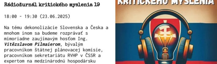 Rádiožurnál kritického myslenia 19