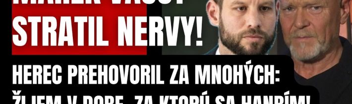 Žijem v dobe, za ktorú sa hanbím! Náhly skrat vo vysielaní! Marek Vašut stratil nervy #politika
