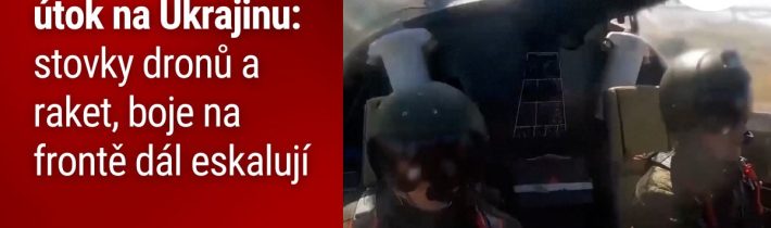 Ruský masivní útok na Ukrajinu: stovky dronů a raket, boje na frontě eskalují