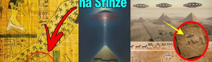 Staroegyptský rukopis zobrazuje UFO na Sfinze