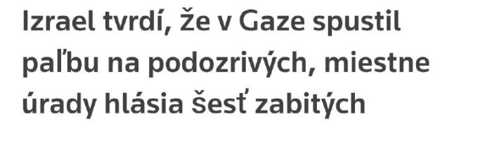 Izraelská armáda oznámila, že v utorok spustila paľbu, aby odstránila hrozbu, k…