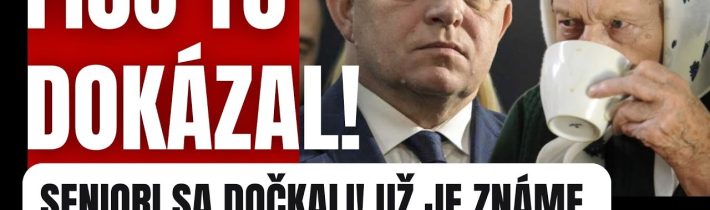 Fico to dokázal! Seniori sa dočkali! Už je známe, o koľko si prilepšia od januára #politika #fico
