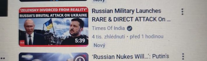 A ještě krátce k dalším zdejším aktuálním tématům na YouTube: přímo vodopád nových informací…