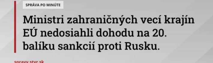 Ministri zahraničných vecí krajín EÚ nedosiahli dohodu na 20. balíku sankcií pro… @Jajka Správy post 2026-02-23 17:29:03