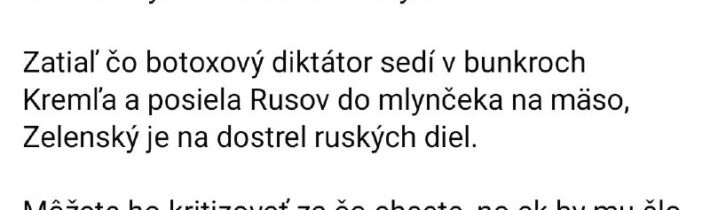Podľa Demokrata Stančíka Rusi Kupjansk nedobyli, lebo Zelenskyj má fotku pri st…