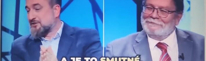 Český europoslanec A.Vondra hanebně utekl ze studia před argumenty europoslance za SR L‘.Blahy…