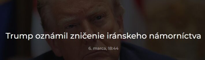 Trump vraj uvoľnil Hormuzský prieliv