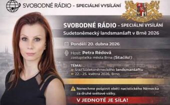 2026-04-20- Studio Kladno – Speciální vysílání SR na téma Sudetoněmeckého landsmanšaftu  v Brně 2026