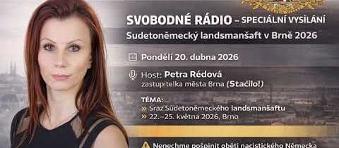 2026-04-20- Studio Kladno – Speciální vysílání SR na téma Sudetoněmeckého landsmanšaftu  v Brně 2026