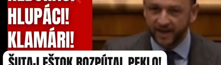 Náhly skrat: Šutaj Eštok rozpútal PEKLO! Progresívcov vykopol s parlamentu #politika #slovensko
